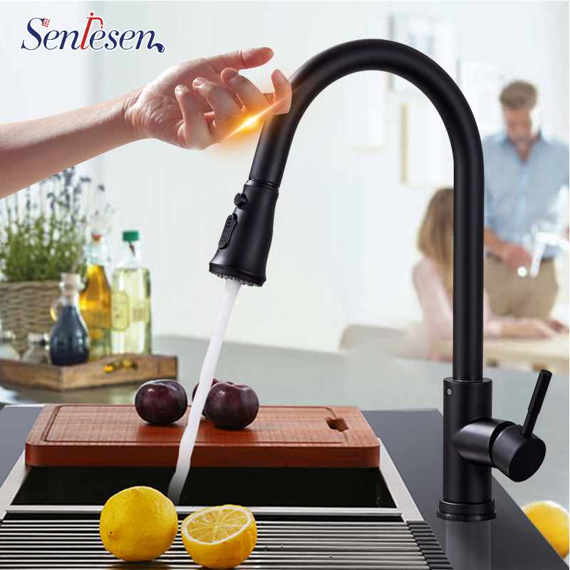 

Senlesen Lead-free Stainless Steel Pull Out Sensor Kitchen Faucet Sensitive Touch Control Faucet Mixer Touch Sensor Kitchen Tap