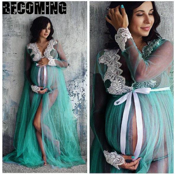 

Maternity Dress Photo Shoot Pregnant Mother Dress Maternity Photography Props Pregnancy Clothes Lace Pregnant Photo Shoot, Pink