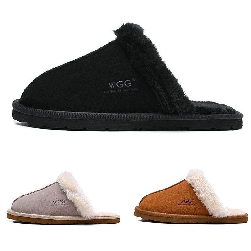 

2020 deisgner women fur slipper black chestnut grey fashion luxury woman sandals indoor cotton slippers winter shoes size 36-41