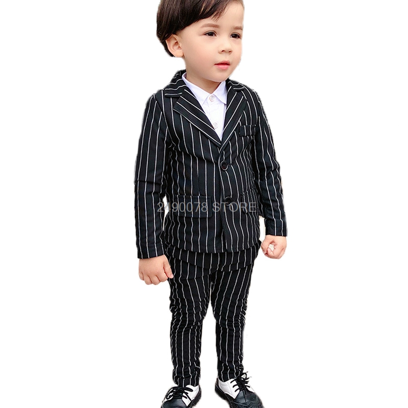 

Flower Boys Wedding Suit Kids Formal Blazer Jacket Pants 2Pcs Tuxedo Children Host Dance Party Performance Dress Costume