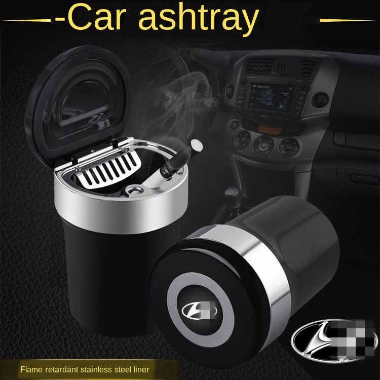 

For Tucson Motors Creta Ix35 Tusonata Automobile Ashtray with Cover and Light