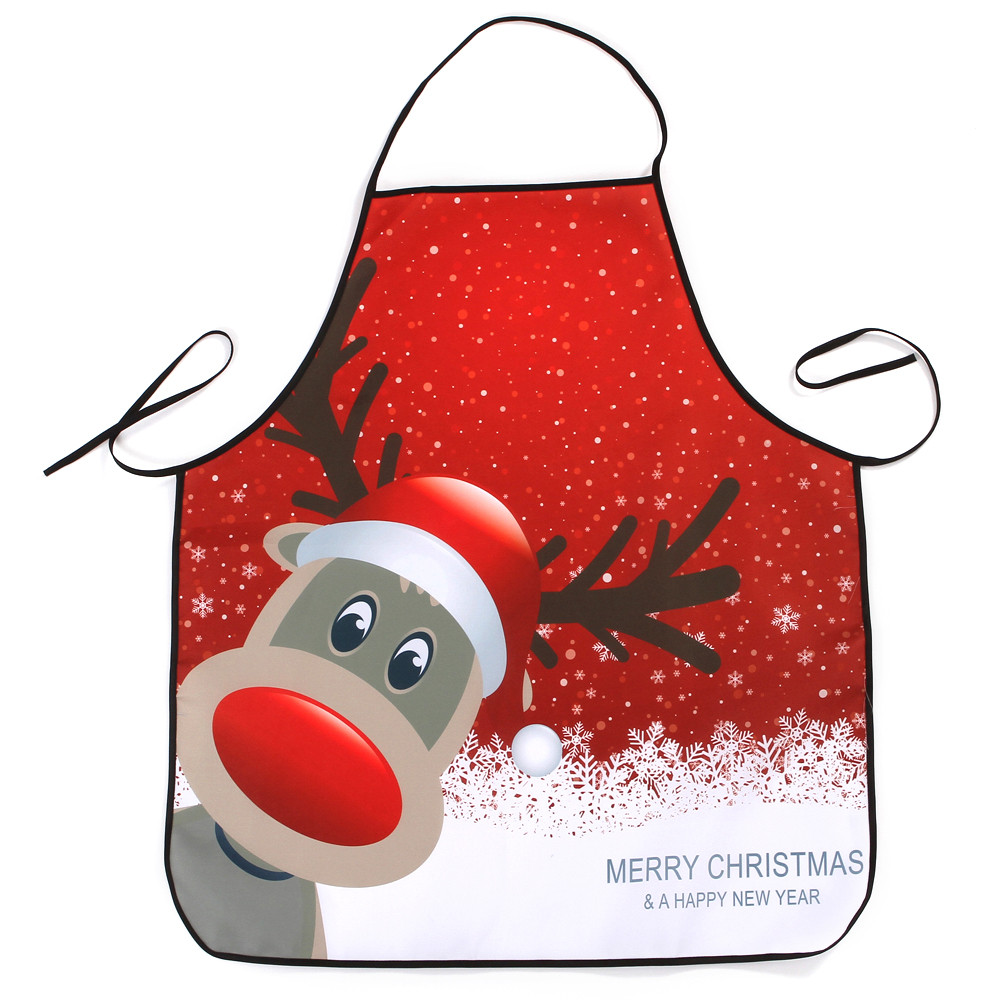 

Christmas Party Decoration Waterproof Apron Kitchen Adult Bibs Home Kitchen Cooking Baking Cleaning Accessories
