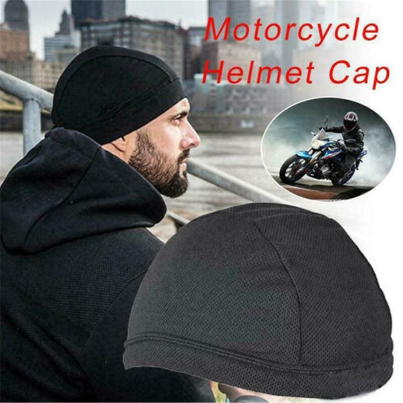 

Moisture Wicking Cooling Skull Cap Inner Liner Helmet Beanie Dome Hat Sweatband Outdoor sports quick-drying Cycling cap &xs, Black