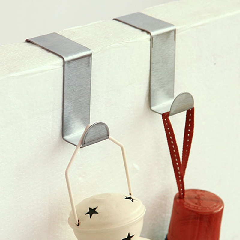 

2PCS/Pack Household Storage Hook Multifunctional Stainless Steel Door Back Hooks