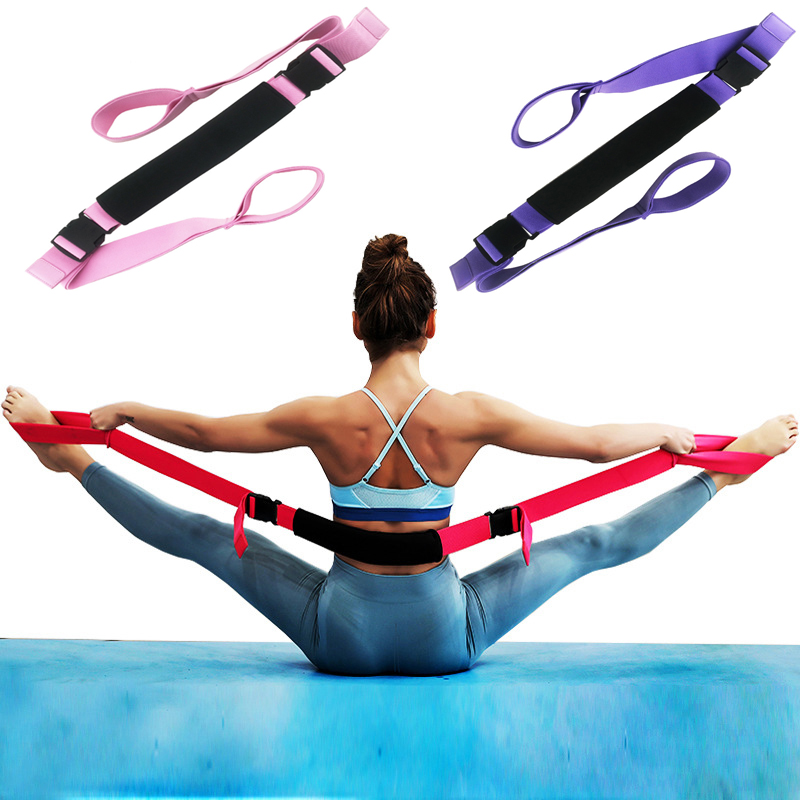 

Yoga Belt Stretch Strap Equipment Fitness Elastic Practice Resistance Opening Training Soft Stretching Yoga Rope Free Shipping, Blue