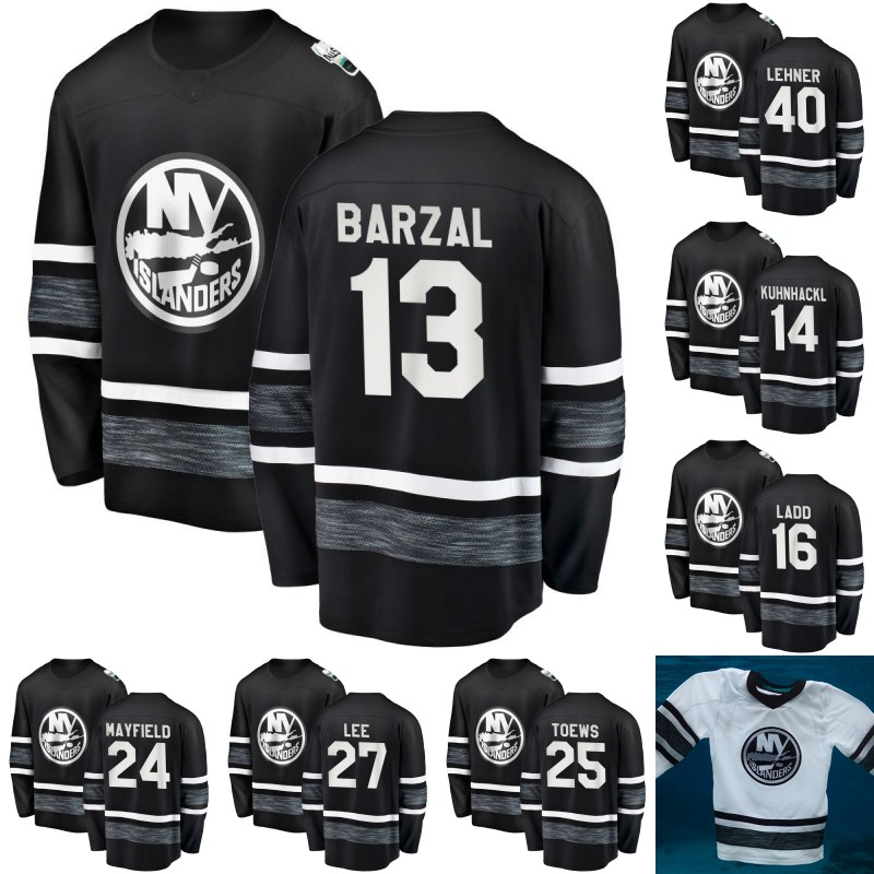 

New York Islanders 2019 All-Star Game Jersey Mens 12 Josh Bailey 13 Mathew Barzal 27 Anders Lee 15 Cal Clutterbuck Hockey Jerseys, Black