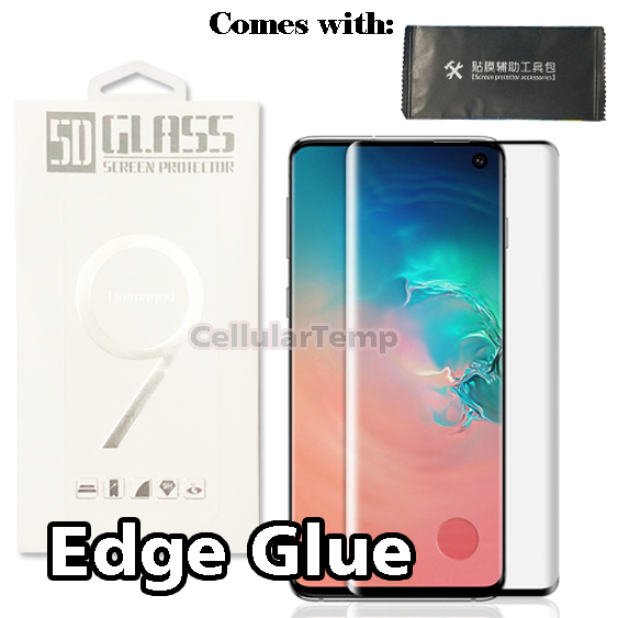 

Edge Glue Tempered Glass For Samsung S10 Note9 8 Plus 3D Curved Screen Protector With Retail Package