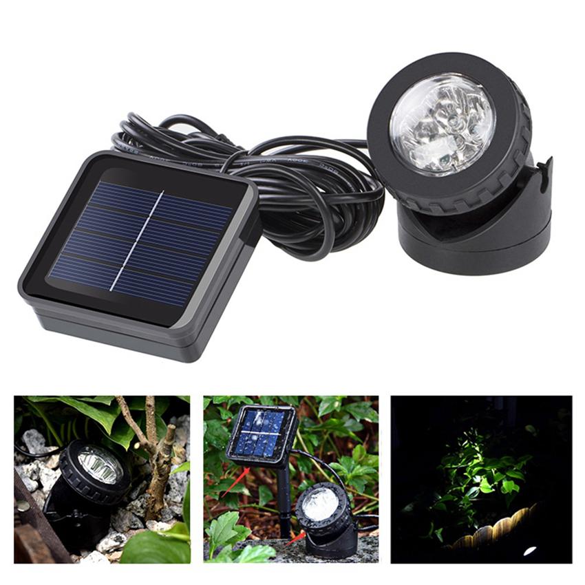 jard/ín con 2 l/ámparas de alto brillo para estanque IP68 sensor de luz anfibia luz de paisaje bajo el agua 12 LED sumergible para estanque Luces solares para estanque LED bajo el agua