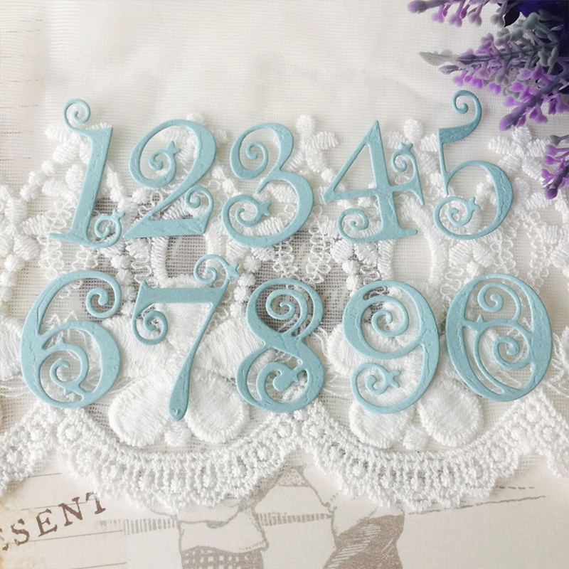 

Embossing Metal Dies Paper Numbers Stencil Cutting Scrapbooking Craft Card Lace