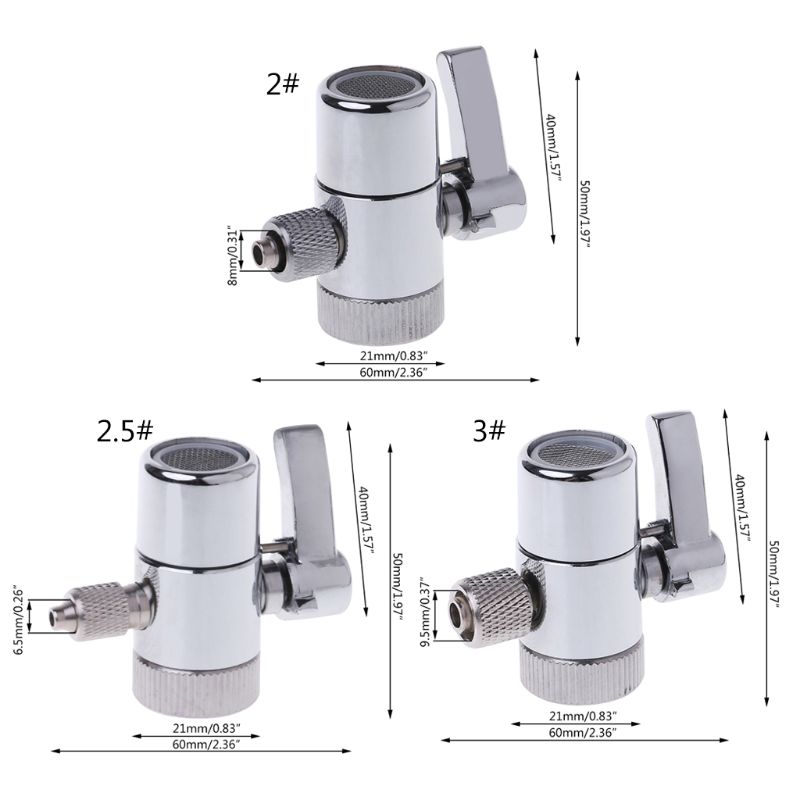 

Water Filter Faucet Diverter Valve Ro System 1/4" 2.5/8" 3/8" Tube Connector M4YD