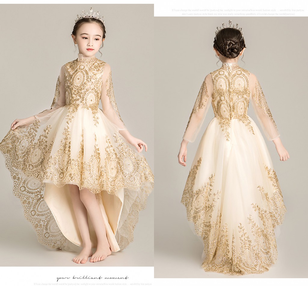 gold embellished wedding dress