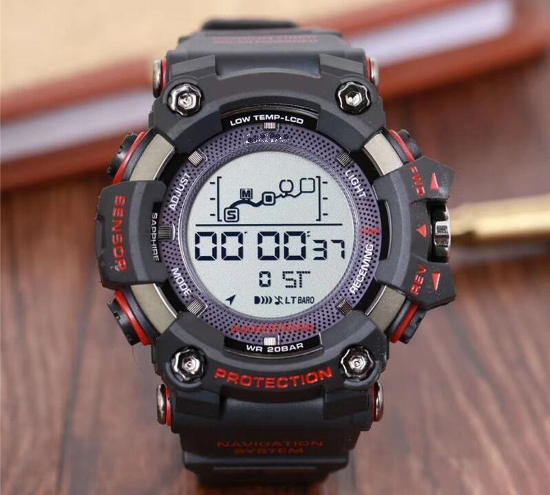 

Large watches, men's sports dial watches, LED waterproof mountaineering digital men's watches, automatic lights., Slivery;brown