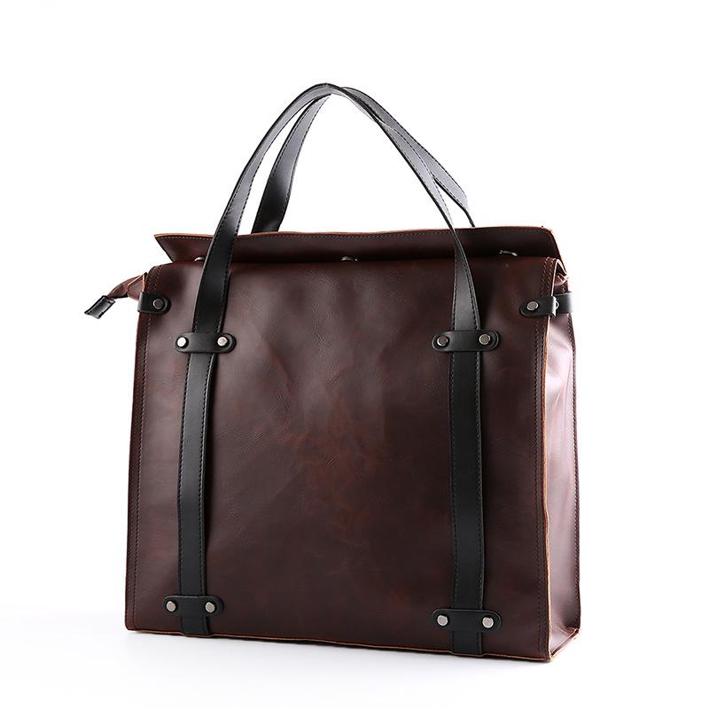 Designer-New Korean version of men's bag leather men's bag quality handbag one shoulder business leisure