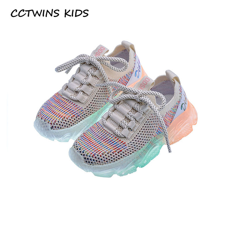 

CCTWINS Kids Shoes 2020 Autumn Children Fashion Led Light Shoes Baby Girls Sport Sneakers Boys Casual Trainers LED124, Led orange