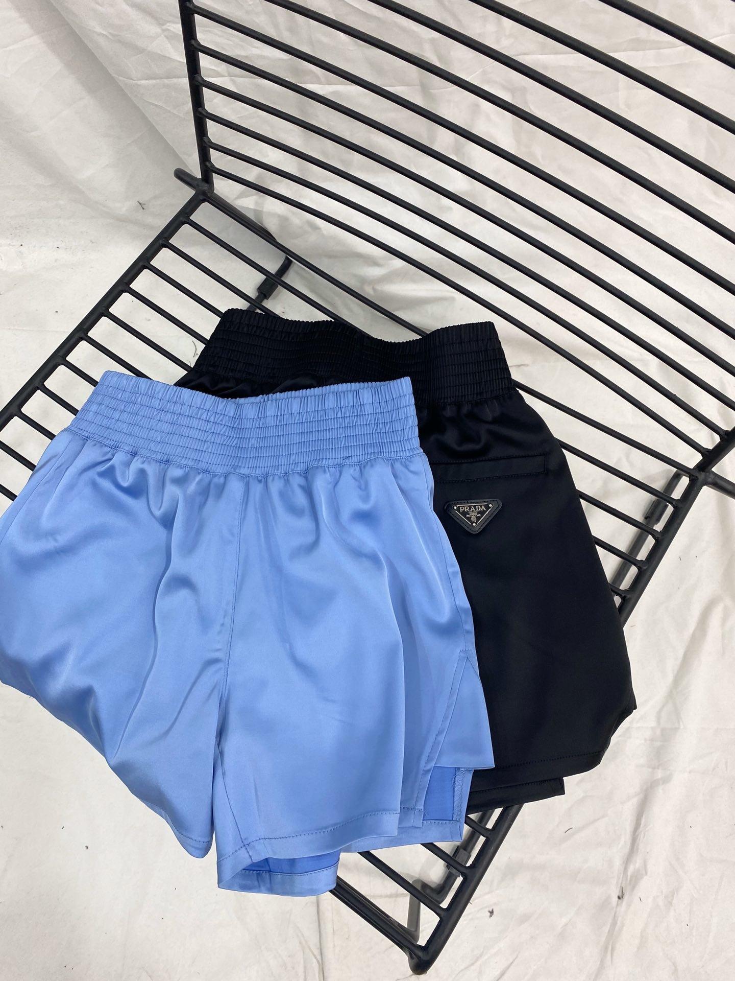 

20ss women designer luxury pants sports running beach short pants comfortable high quality side plaid Elastic waistband Yoga pants, Blue
