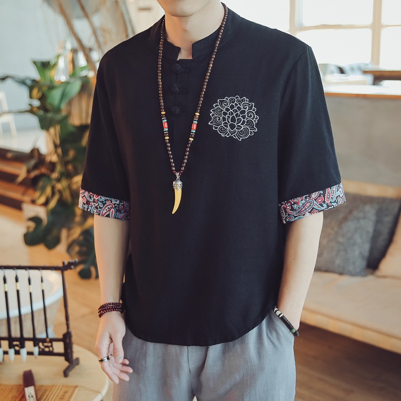 

Traditional chinese shirt traditional chinese clothing for men market online casual tops 2018 blouse shirt TA245