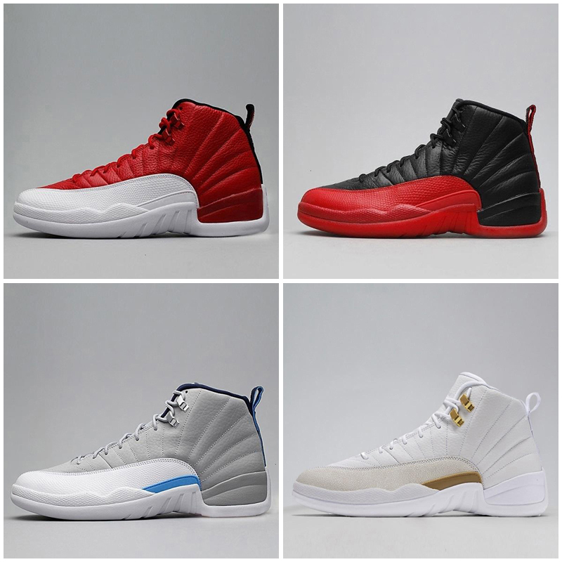 

Jumpman 12 12s FIBA Reverse Taxi Men Outdoor Basketball Shoes College Navy Game Bordeaux Dark Grey Michigan Wings sports sneakers designer, As photo 1