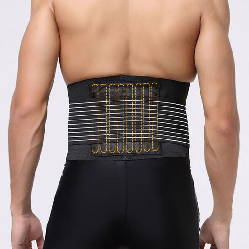 

Orthopedic Corset Back Elastic Waist Support Belt Men Back Brace Belt Fajas Lumbares Ortopedicas Spine Support, As pic