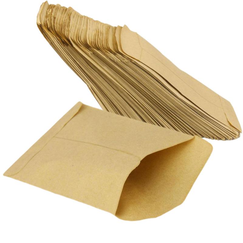 

100pcs Calf Paper Gift Candy Bag Glue Snack Kraft Paper Bags Wedding Party Buffet storage 6 * 10cm