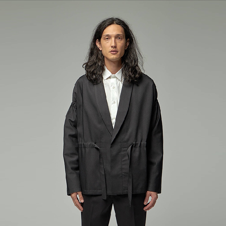 

Men's jacket style waistband pajama collar lapel suit high-end custom men's fashion clothes [-6XL]Taillissime, Black