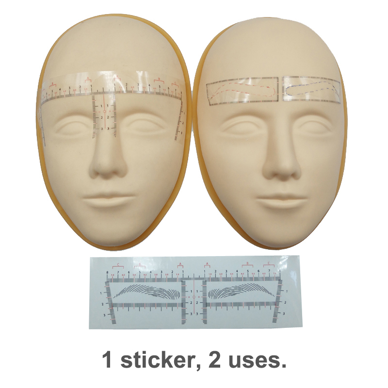 

50pcs/lot Disposable Microblading Eyebrow Ruler Sticker Eyebrow Shaping Stencil Tattoo Measuring Tool Permanent Makeup Accessories Supplies