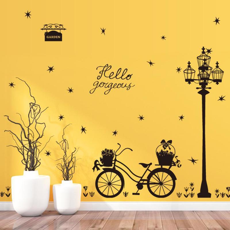 

Removable Wall Stickers Self Adhesive Street Lamps Pattern Diy Home Bedroom Decor Wall Decals
