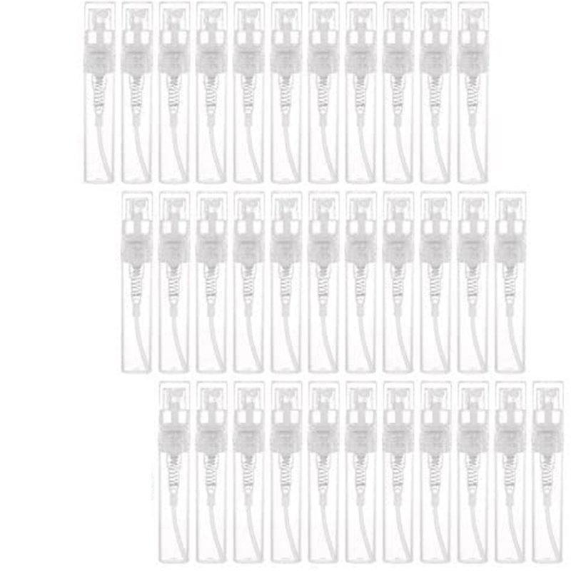 

120Pcs Transparent Empty Spray Bottles 3Ml Plastic Mini Refillable Container Empty Cosmetic Containers