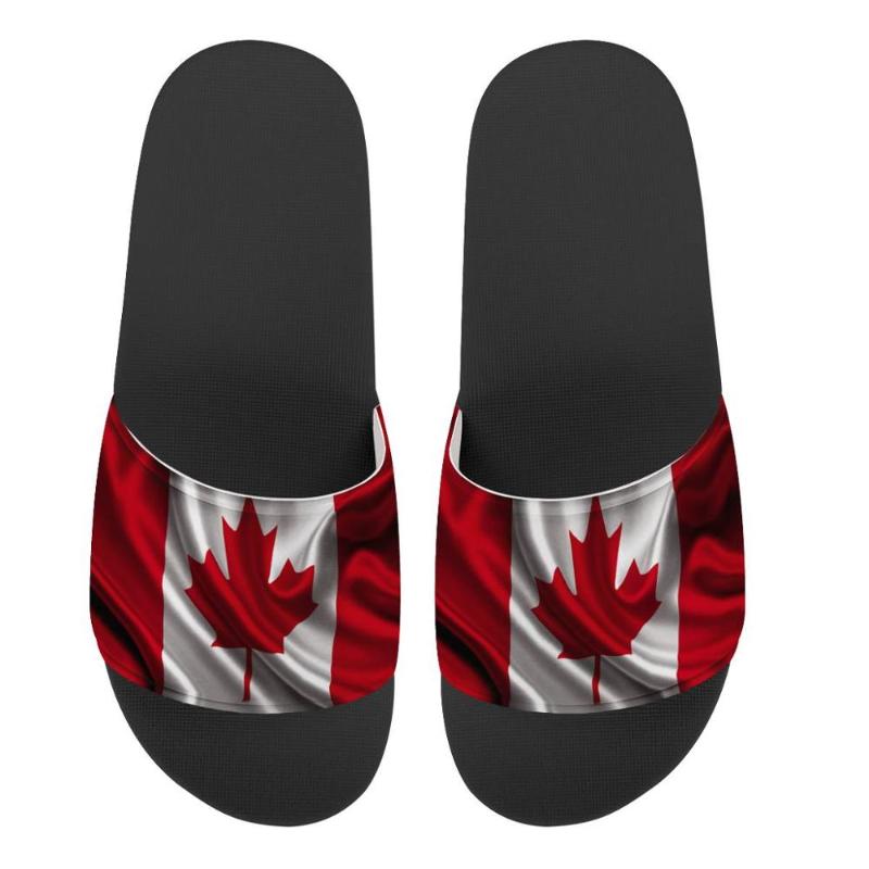 

Men Women Custom Design Slippers Canada Flag Print Summer Fashion Slide Sandals Outdoor Non-slip Beach Shoes Platform Flip Flops, Jianada01hv-b
