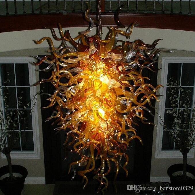 Pop Art Blown Glass Chandelier Home Decor Style Hand Blown Murano Glass Chandelier Modern Ceiling Lamps-image-512285533