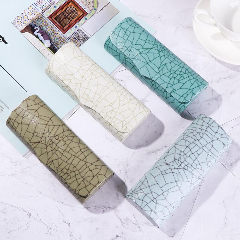 

EIE 2020 Popular Marble Pattern Glasses Box Waterproof PU Leather Portable Reading Glasses Sunglasses Case Eyewear Protector