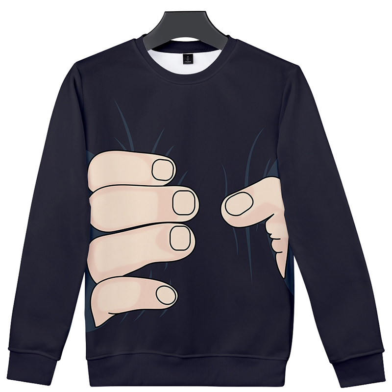 

Funny Big Finger Sweatshirts Pullover Fashion Men Women Capless Sweatshirts Streetwear Long Sleeve O-neck Hoodie Tops EU Size