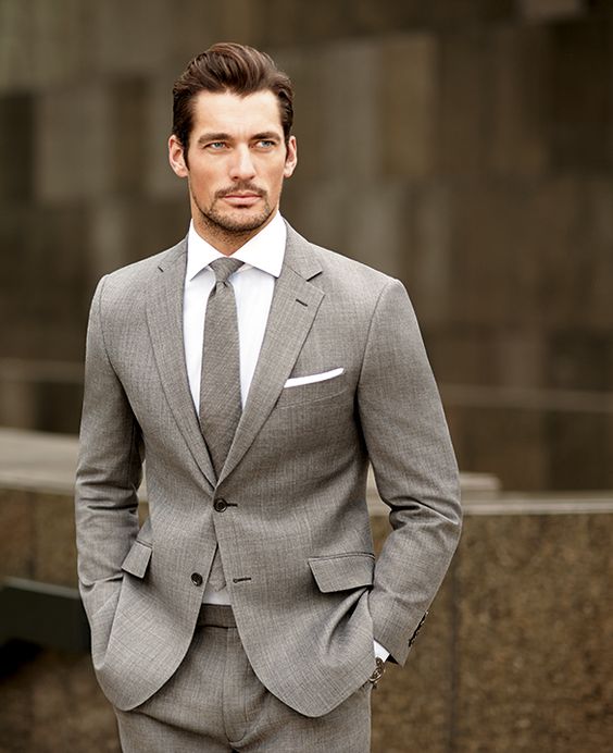 

Fashion Light Grey Groom Tuxedos Excellent Notch Lapel Groomsmen Wedding Jacket Blazer Men Formal Prom/Dinner Suit(Jacket+Pants+Tie) 23, Same as image