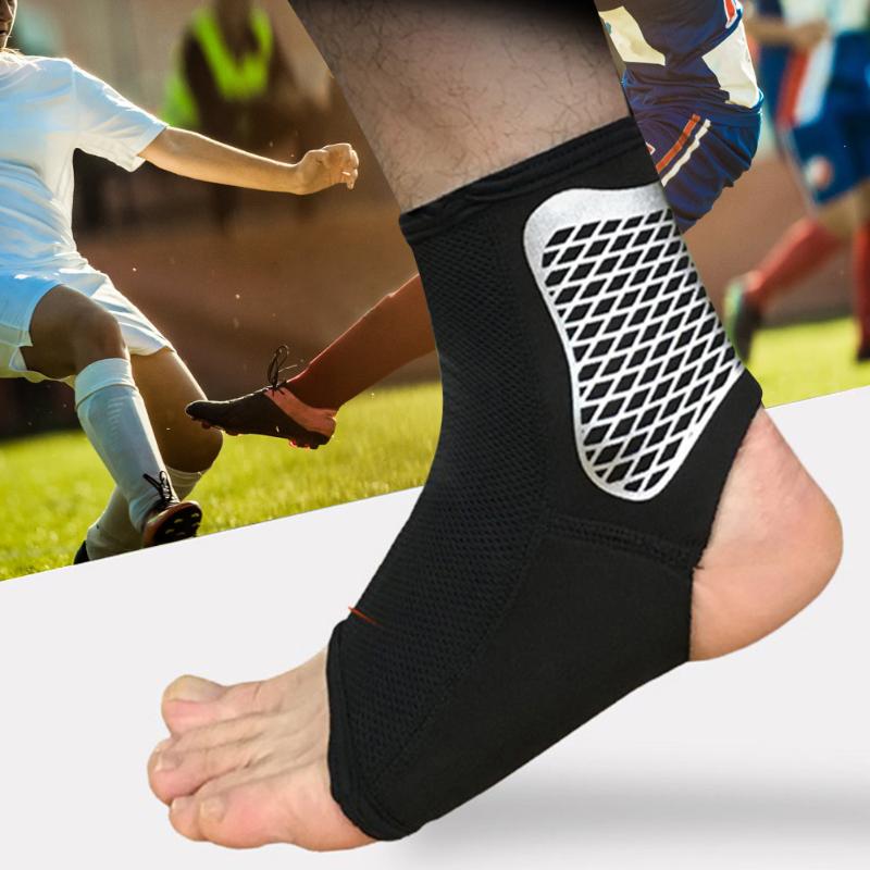 

Hot Ankle Support Brace Polyester Heel Opening Ankle Sports Protection Bandage Sports Safety for Basketball Football Climbing, As pic