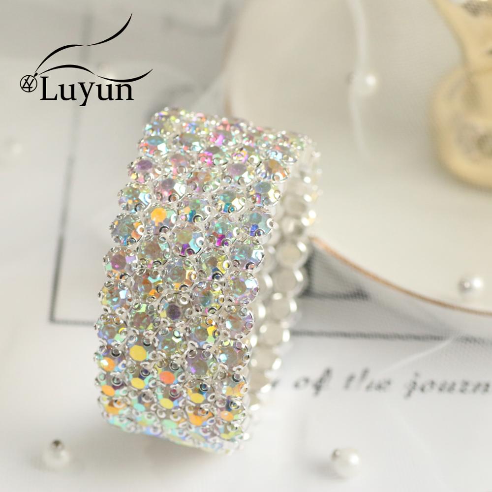 

Luyun Color Crystal Jewelry Tennis Bracelet Women's Jewelry NEW Stainless Steel Bracelets On Hand Accessories