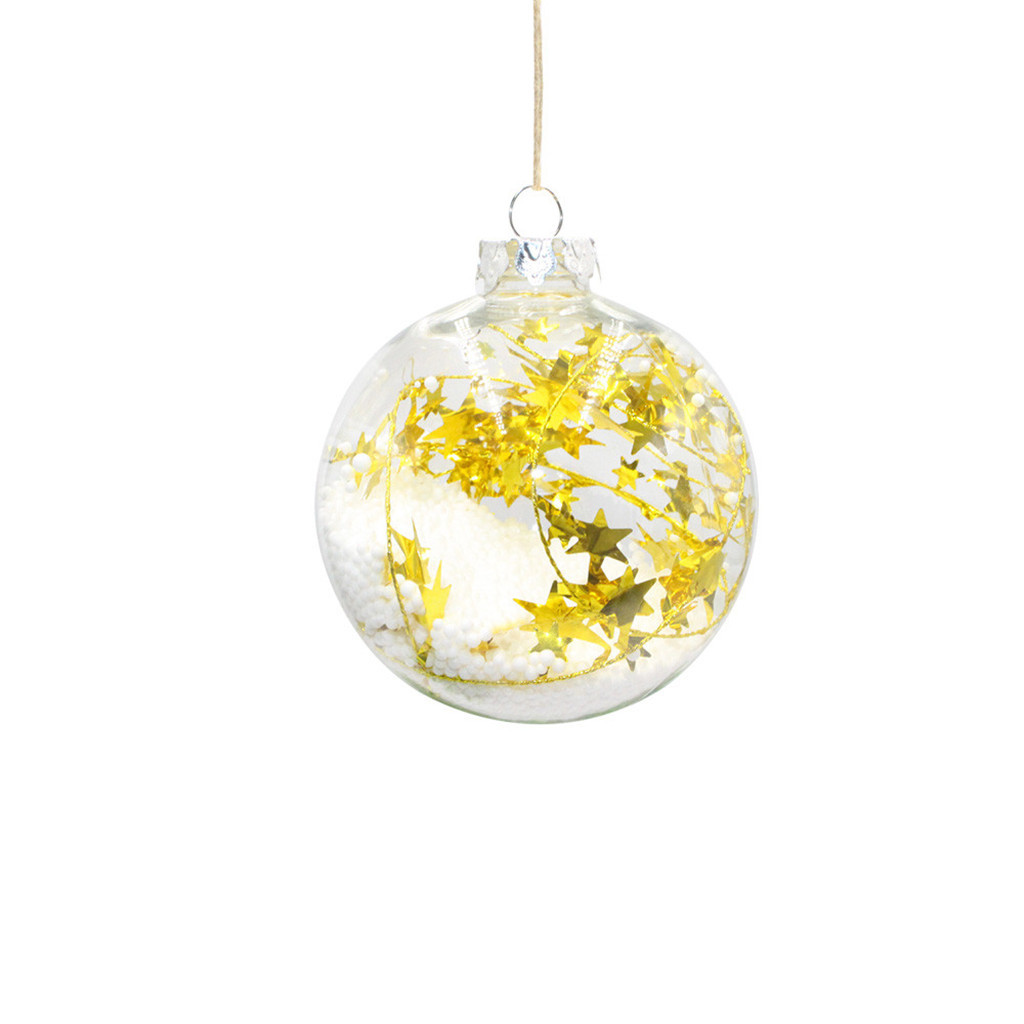 

2PCS Christmas Yellow Tree Pendant Hanging Home Ornament Christmas Decoration Ball 19Jan23 P40