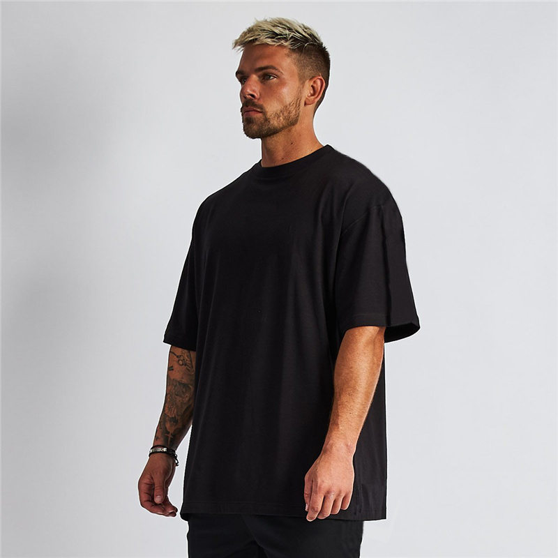 Mens Loose Oversized Fit Short Sleeve T Shirt With Dropped Shoulder ...