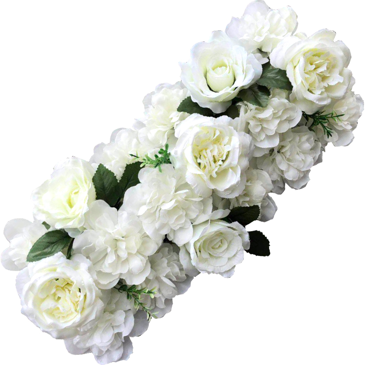 

50cm wedding flower wall row photography display supply silk peonies rose artificial flower row decor wedding iron arch backdrop, 010