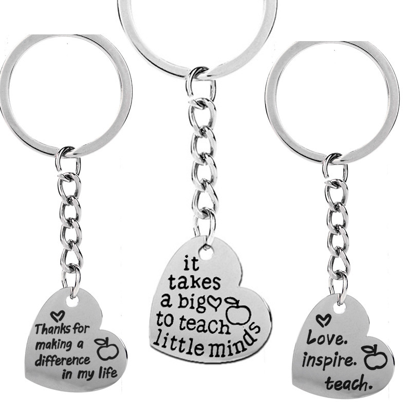 

It Takes A Big Heart Teacher Teacher's Day Heart-shaped Key Buckle Stainless Steel Lettering