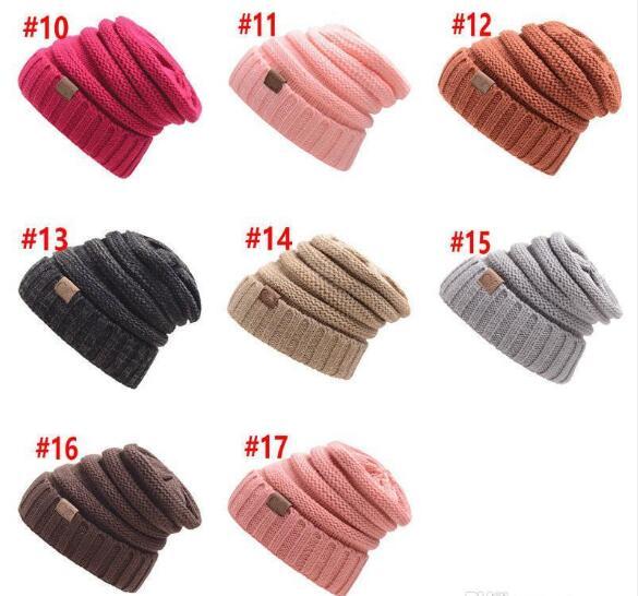 

Parents Kids Knitted Hats Baby Moms Winter Knitted Hats Warm Trendy Beanies Crochet Caps Outdoor Slouchy Beanies 2019