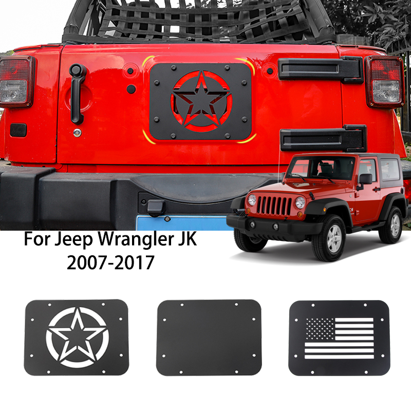 

Car Tail Door Air Outlet Cover Tailgate ERxhaust Decoration For Jeep Wrangler JK 2007-2017 Auto Exterior Accessories