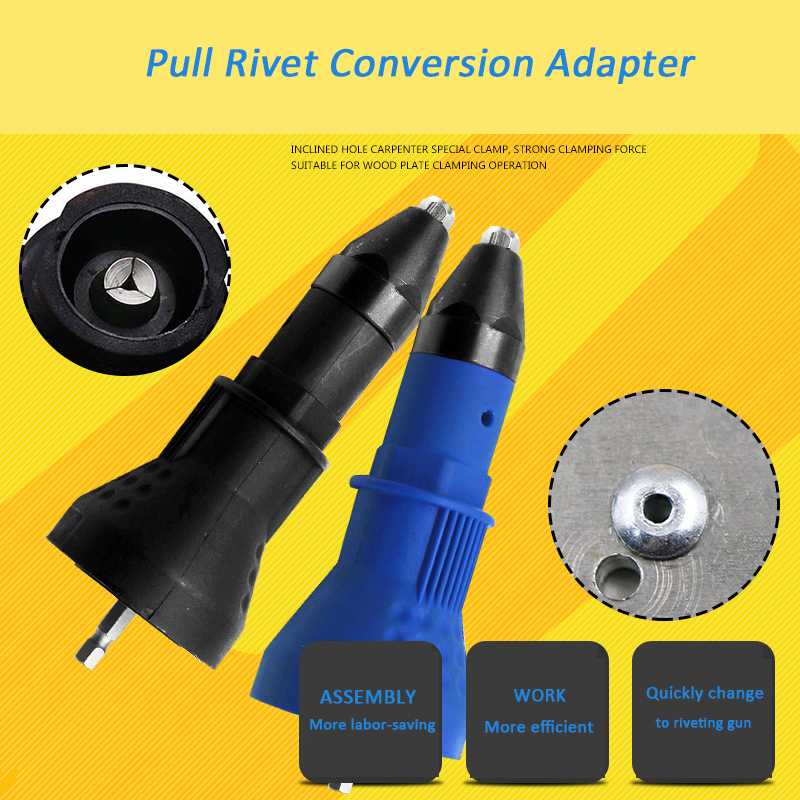 

Electric Pull Rivet Conversion Adapter Electric Rivet Nut Guns Riveting Drill Adaptor Nut Tool Multifunction Nail Gun Rivets