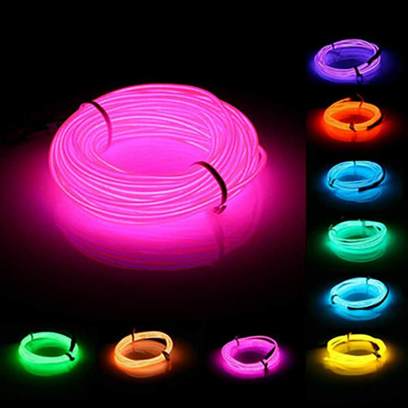 3V 12V USB-Laufwerk LED-EL-Licht Neon Seil-Auto-Partei-Tanz-gl/ühender Licht-Streifen
