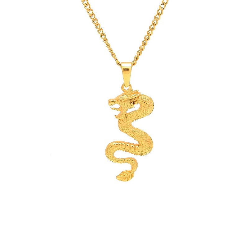 

iced out dragon pendant necklaces for men luxury designer mens bling diamond animal pendants stainless steel cuban link chain necklace gift