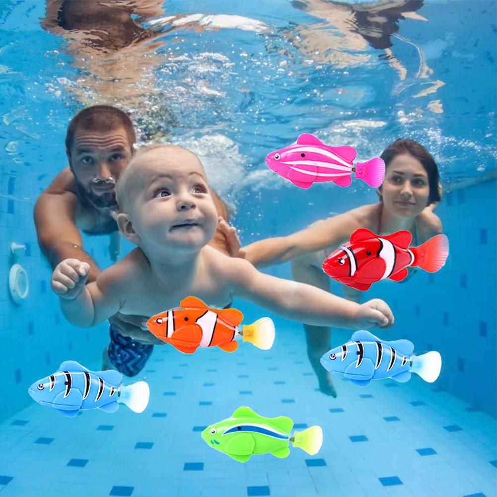 5Pcs Robot Electronic Fish Swim Toy Robotic Pet For Kids Bath Decorating Act Like Real Robofish Water Grass-image-528461697