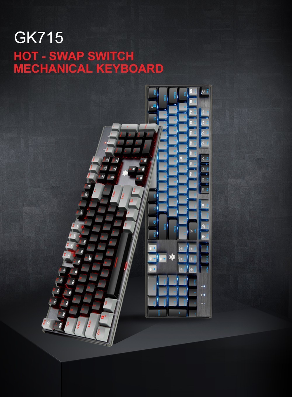 Hexgears Gk715 Kailh Box Switch Gaming Keyboard Waterproof Hot