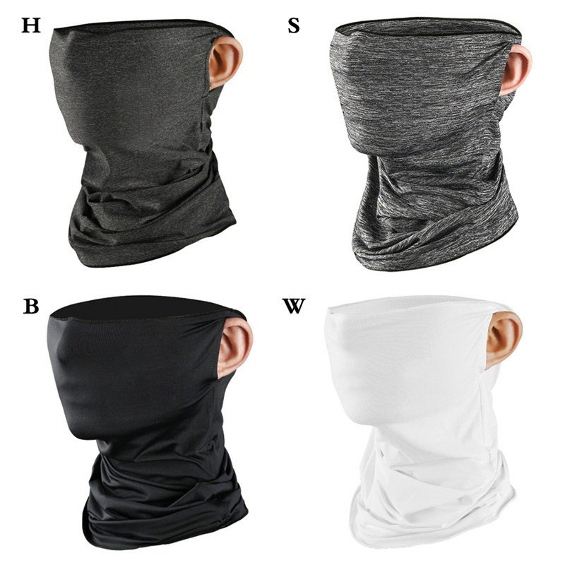 

Summer Multifunction Breathable Sunscreen Turban Motorcycle Bike Riding Mask Hanging Ear Scarf Bandana Neck Scarves Wraps, White