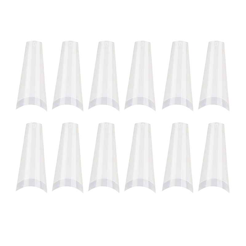 

500 Pieces of Nails, Nail Protectors, French Flat Nails, Denim Fake Nails, White