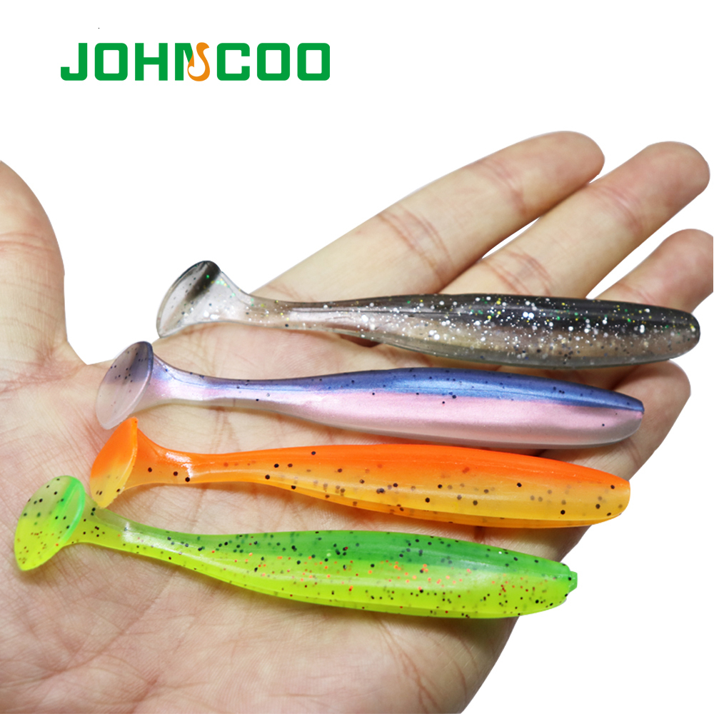 JOHNCOO Sinking Frog Soft Bait Soft Fishing Lure With 2 T tail 10cm 15g  6pcs