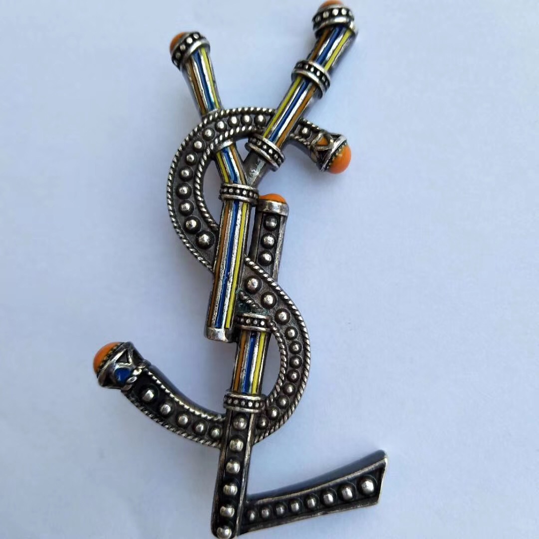 Clásico de Hombre Tono hueco doble León Con Solapa Broche Pin ZY Traje Accesorios Palo