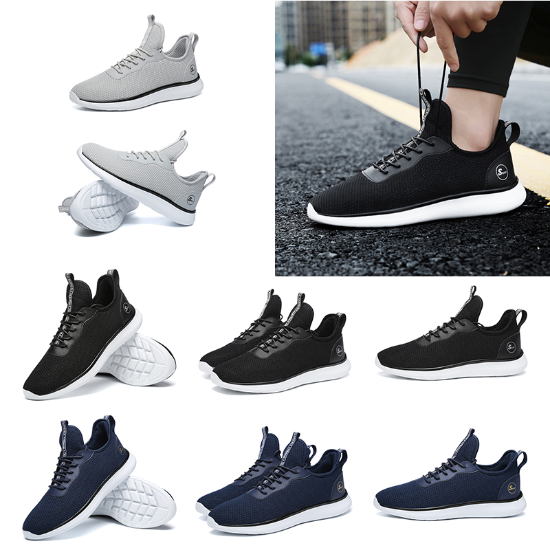

2020 Blue Low cut Black Grey blue Men Running shoes comfortable Cheap breathable women men shoe sports sneakers 35-45 Style 10, A1